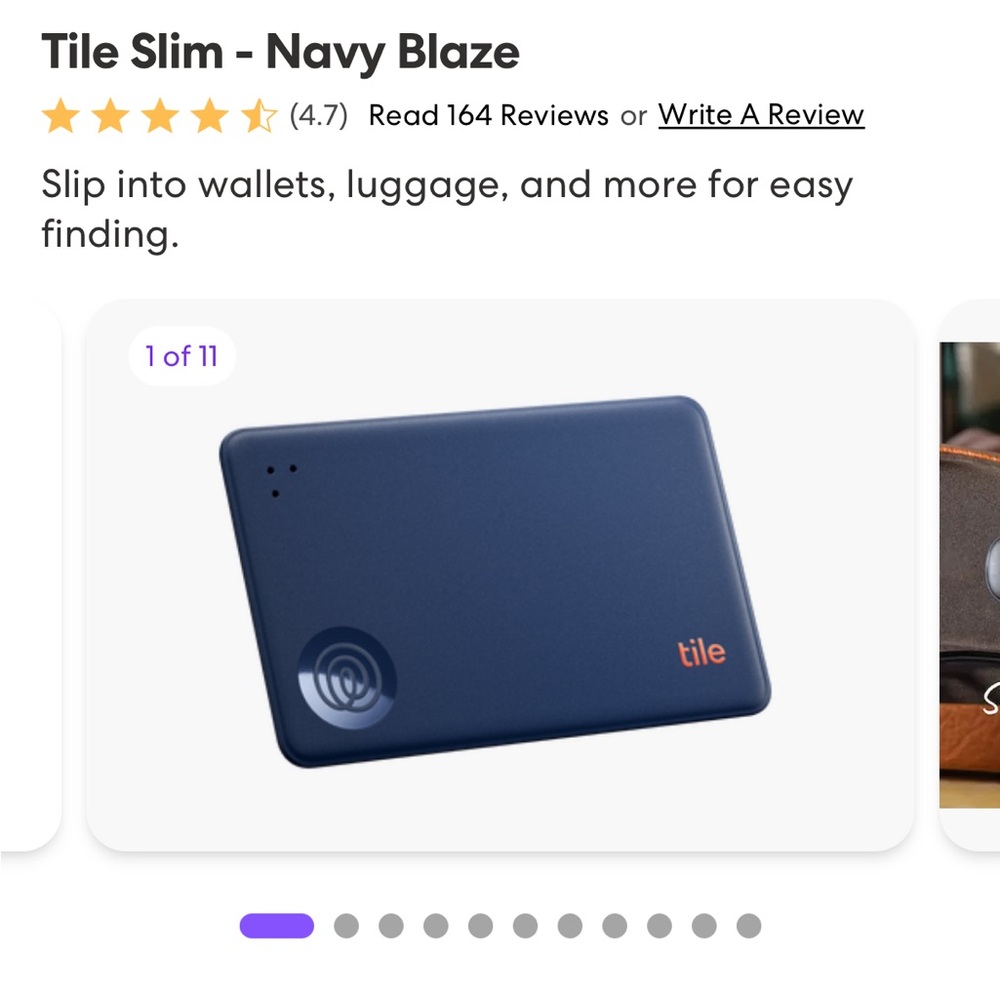 Tile by Life360 Bluetooth Tracker in Navy - set of 2